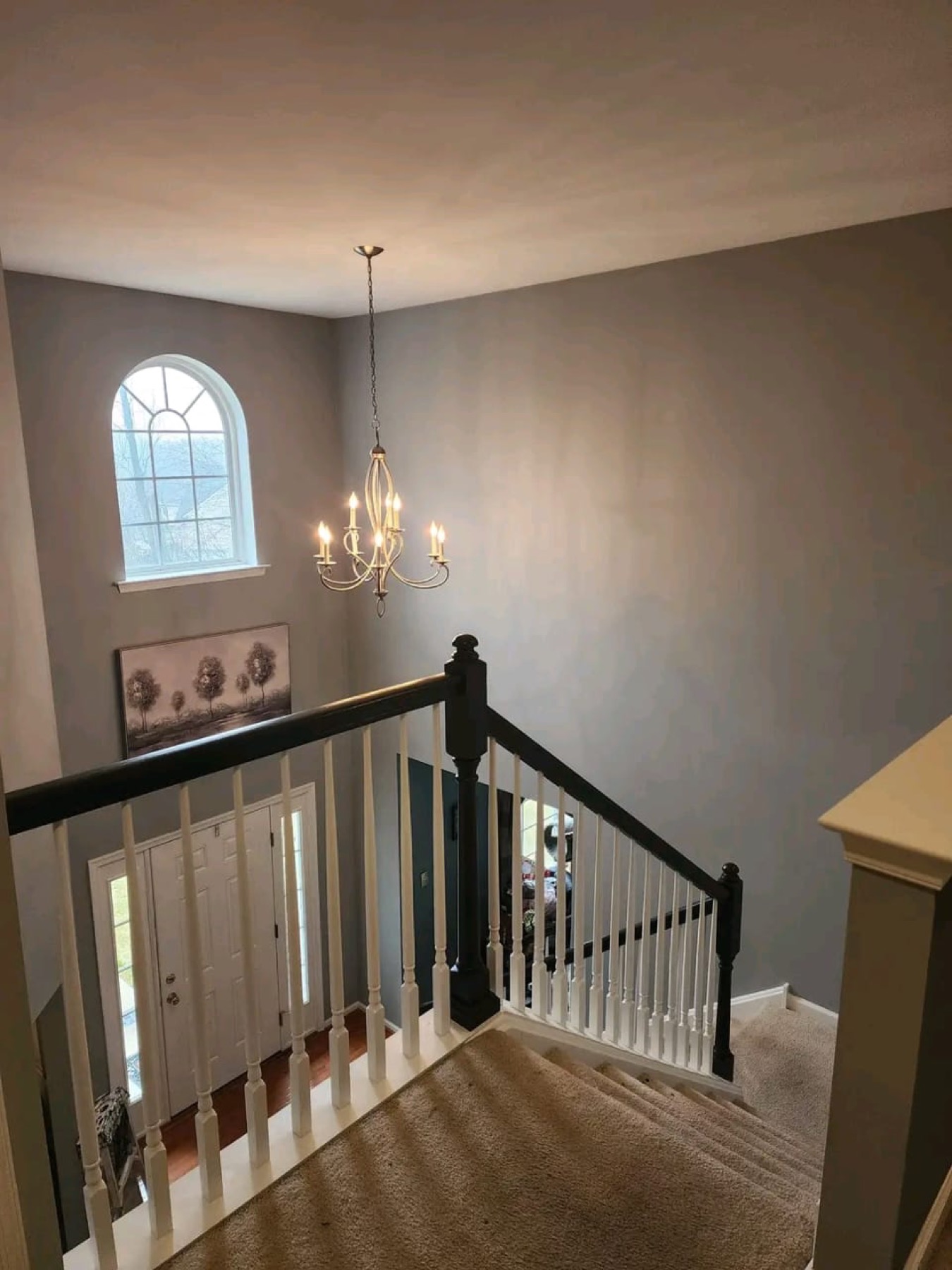 Two-story foyer & stairwell